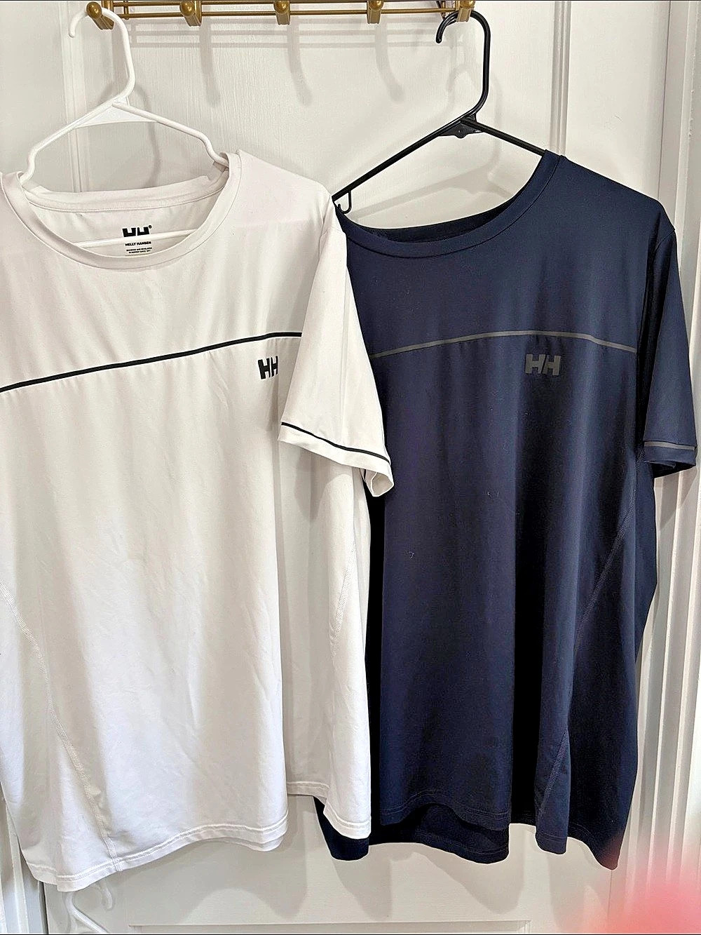 TWO Helly Hansen HH Tech T-Shirt Short Sleeve White & Blue 2XL